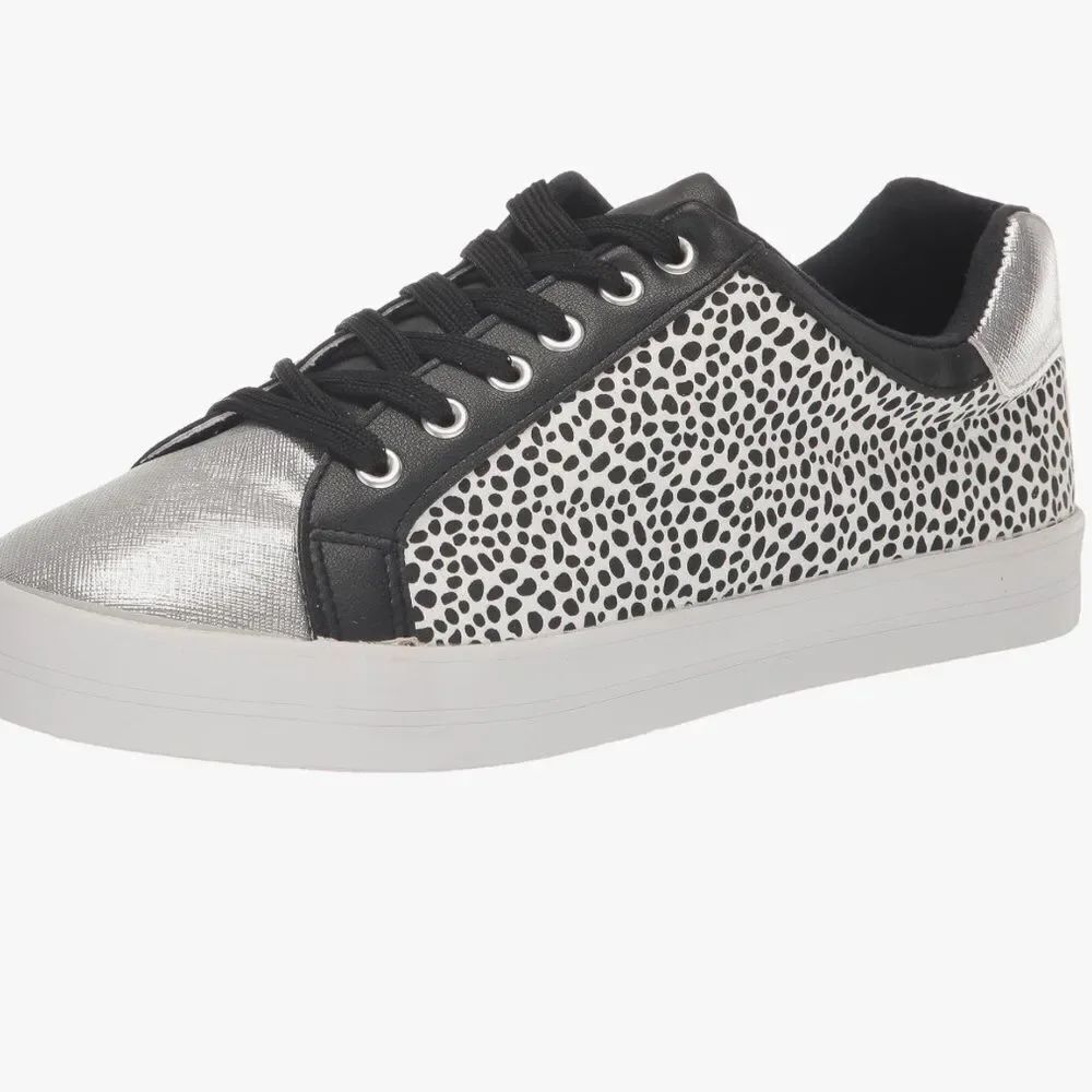 Stylish Women's Athletic Shoes - Black and Silver